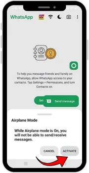 Disable call features or airplane mode