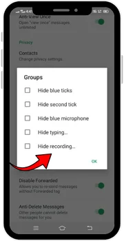Hide Recording Status